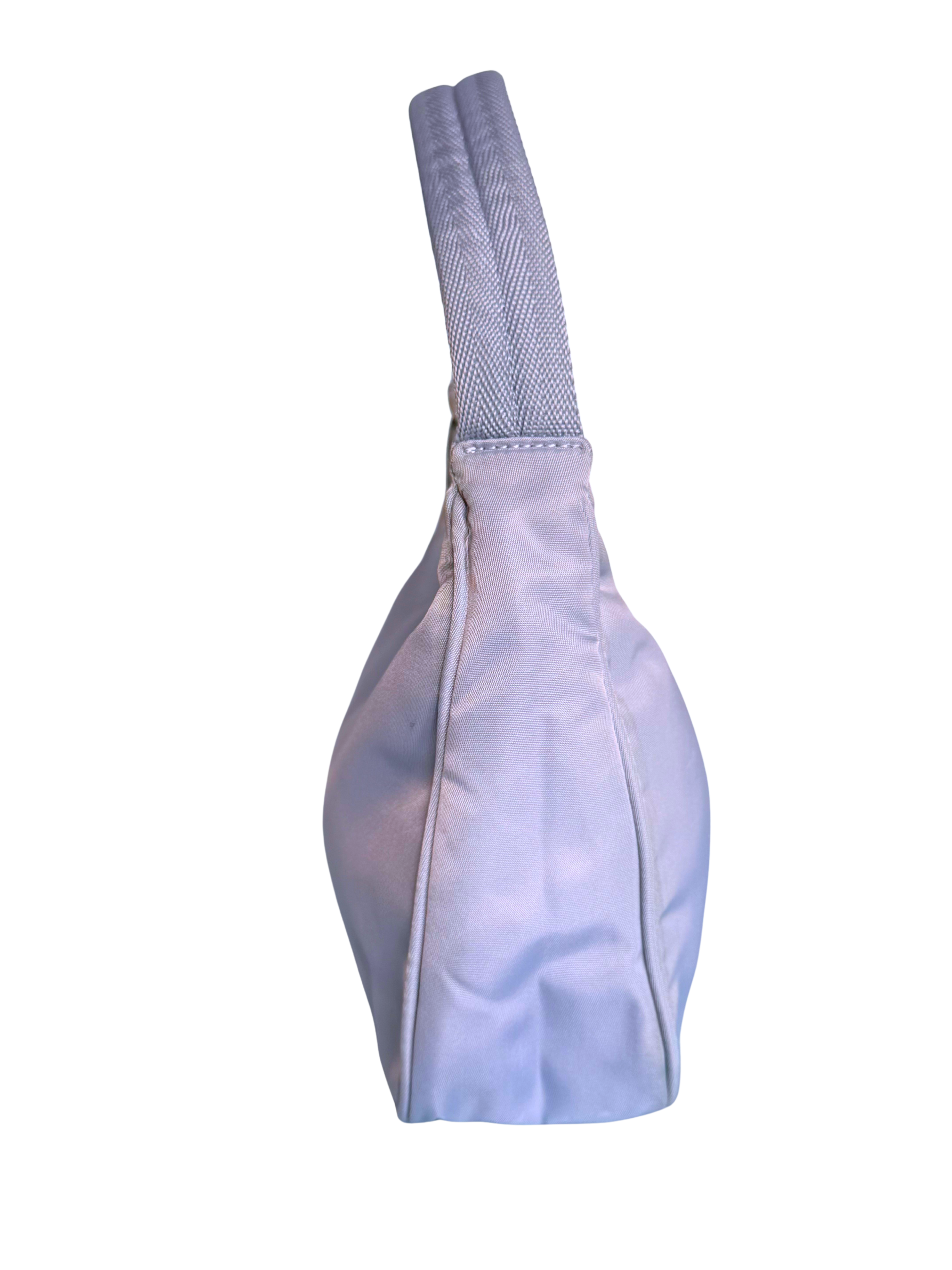 Prada Y2K nylon mini hobo bag - light blue/gray