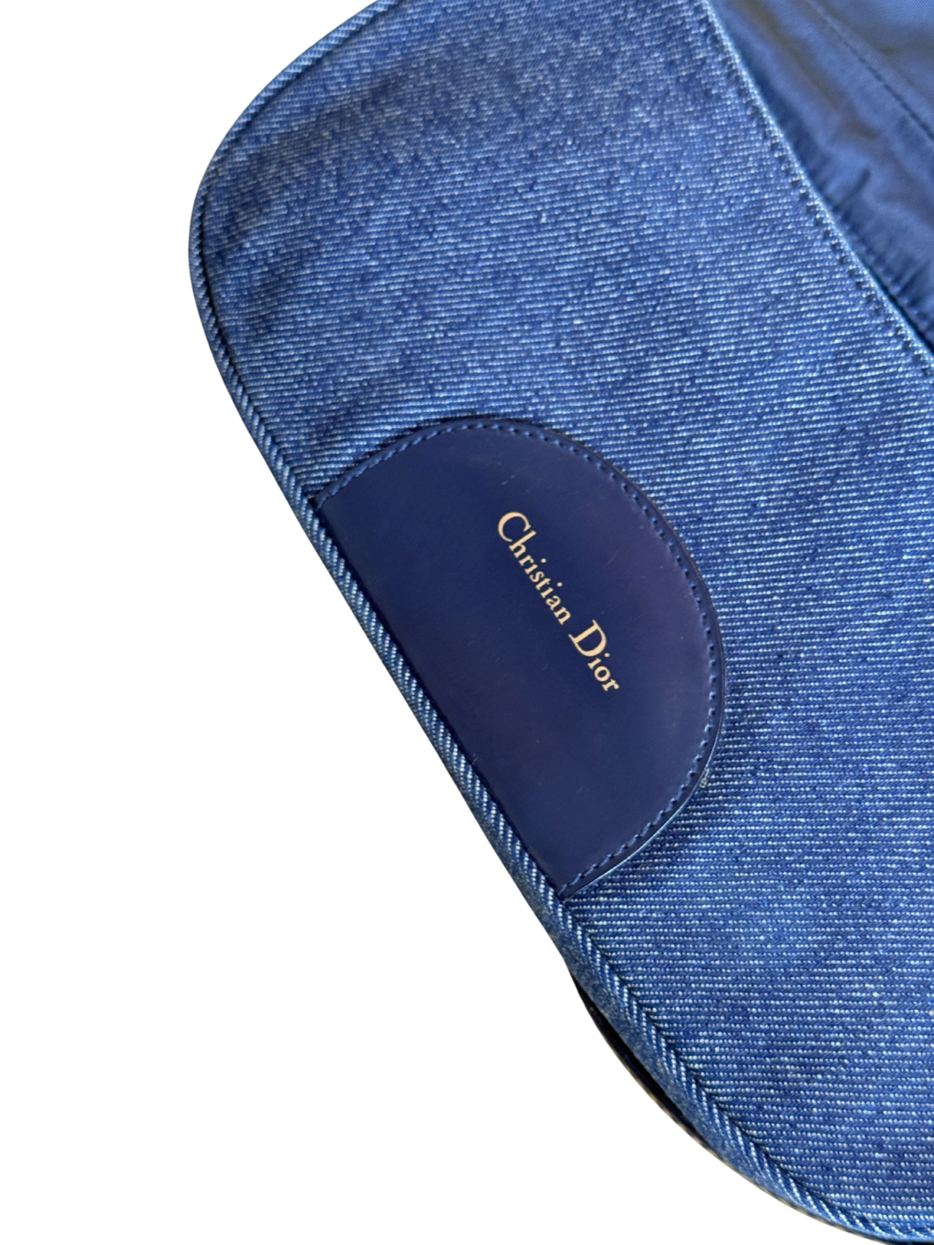 Dior Malice denim patchwork tweed bag with gold hardware
