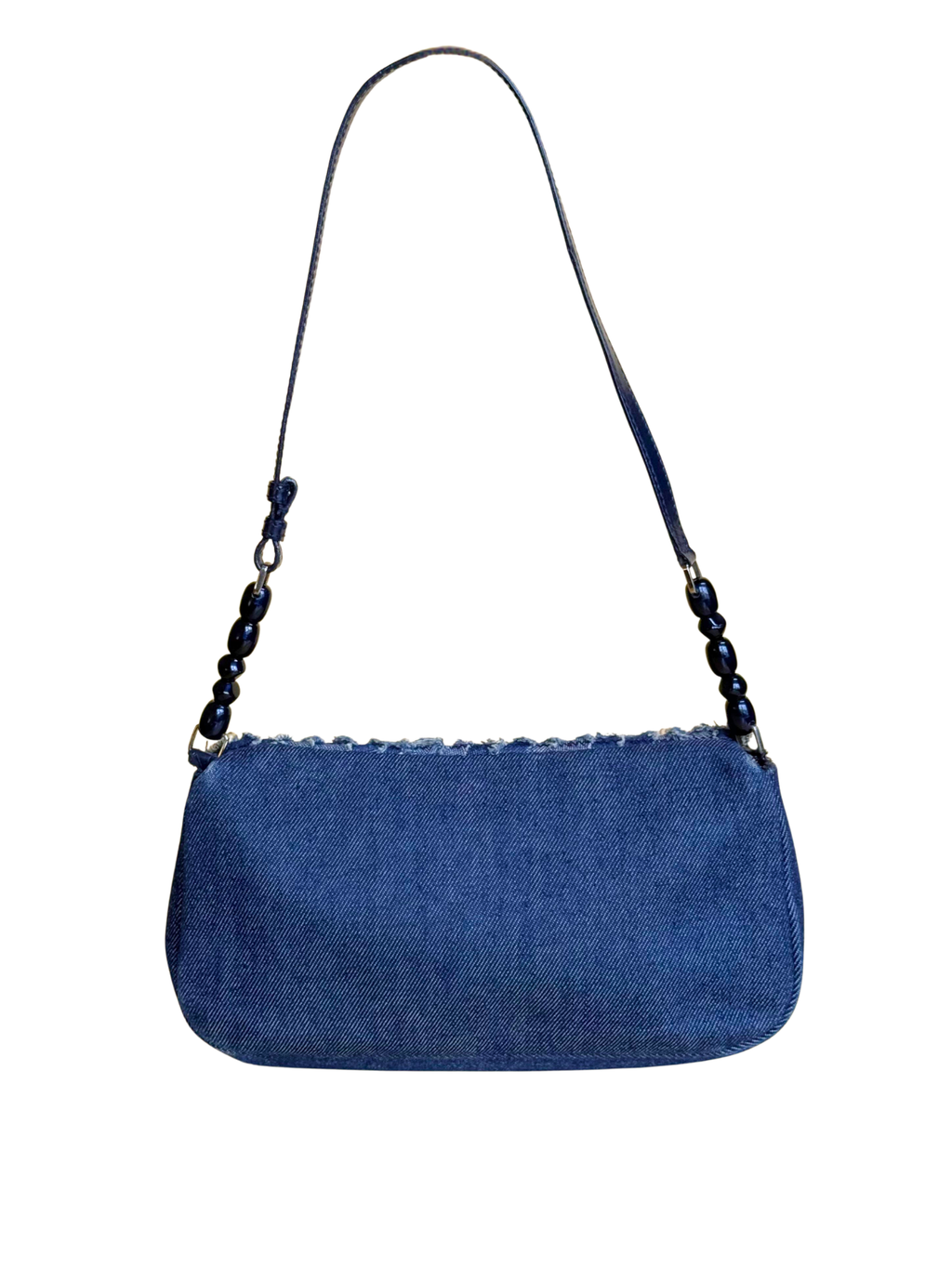 Dior Malice denim patchwork tweed bag with gold hardware