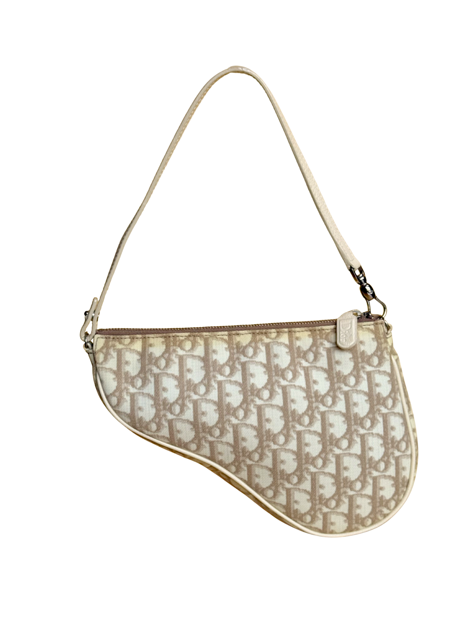 Dior Beige Trotter Mini Embroidered Saddle Bag