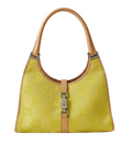 Borsa Tote Jackie Gucci in tela GG Jumbo gialla/verde lime fluo e naturale