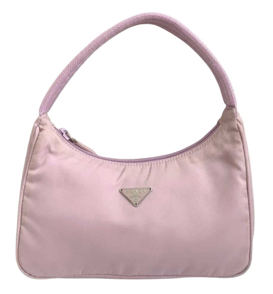 Prada re edition 2000 nylon shoulder bag in purple/pink