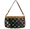 LV x Takashi Murakami Multicolor Black Canvas Pochette Accessoire
