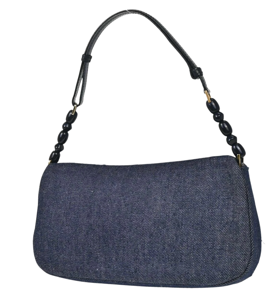 Dior Malice denim patchwork bag with gold hardware