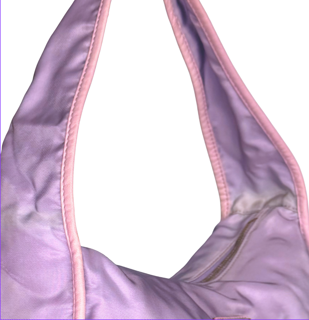 Prada re edition 2000 nylon shoulder bag in purple/pink