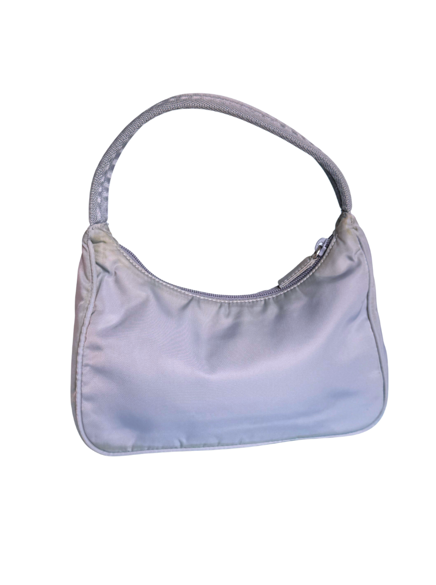 Prada Y2K nylon mini hobo bag - light blue/gray