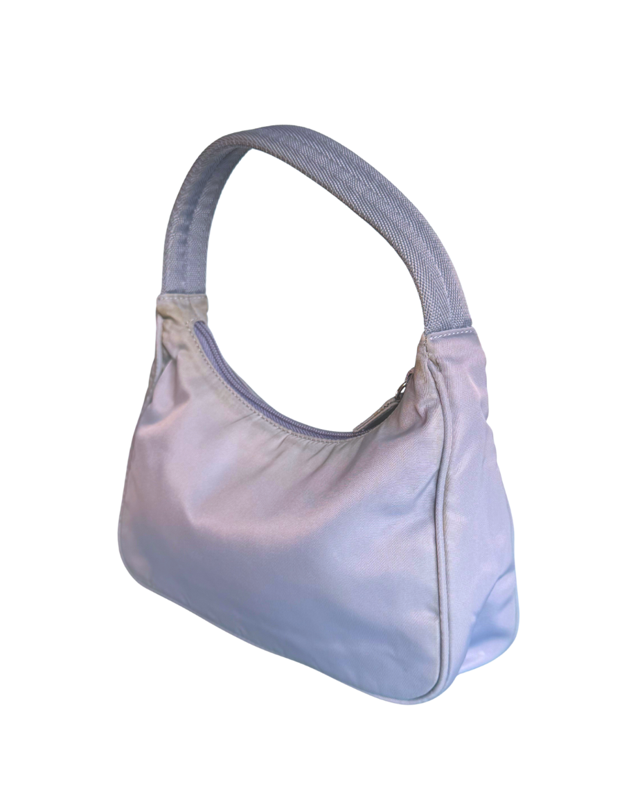 Prada Y2K nylon mini hobo bag - light blue/gray