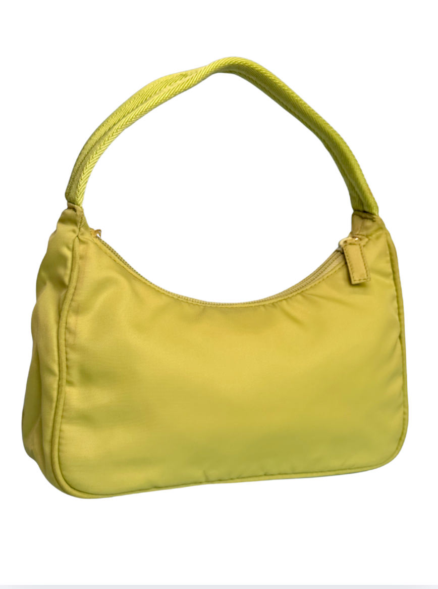 Prada Re-Edition 2000 Hobo Tessuto - Lime Green