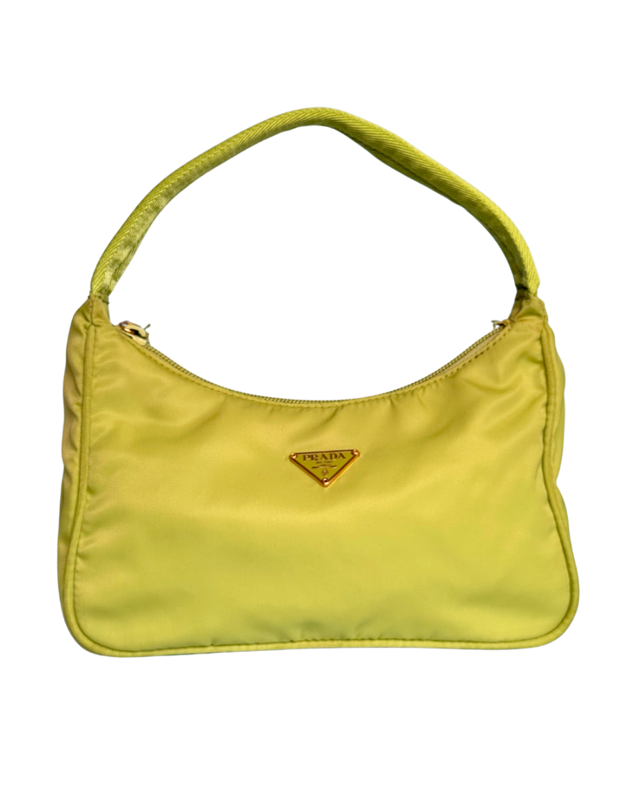 Prada Re-Edition 2000 Hobo Tessuto - Lime Green