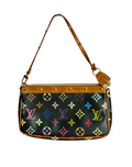 LV x Takashi Murakami Multicolor Black Canvas Pochette Accessoire