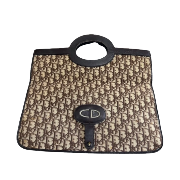 Clutch/borsa tote Dior in tela Monogram Trotter marrone