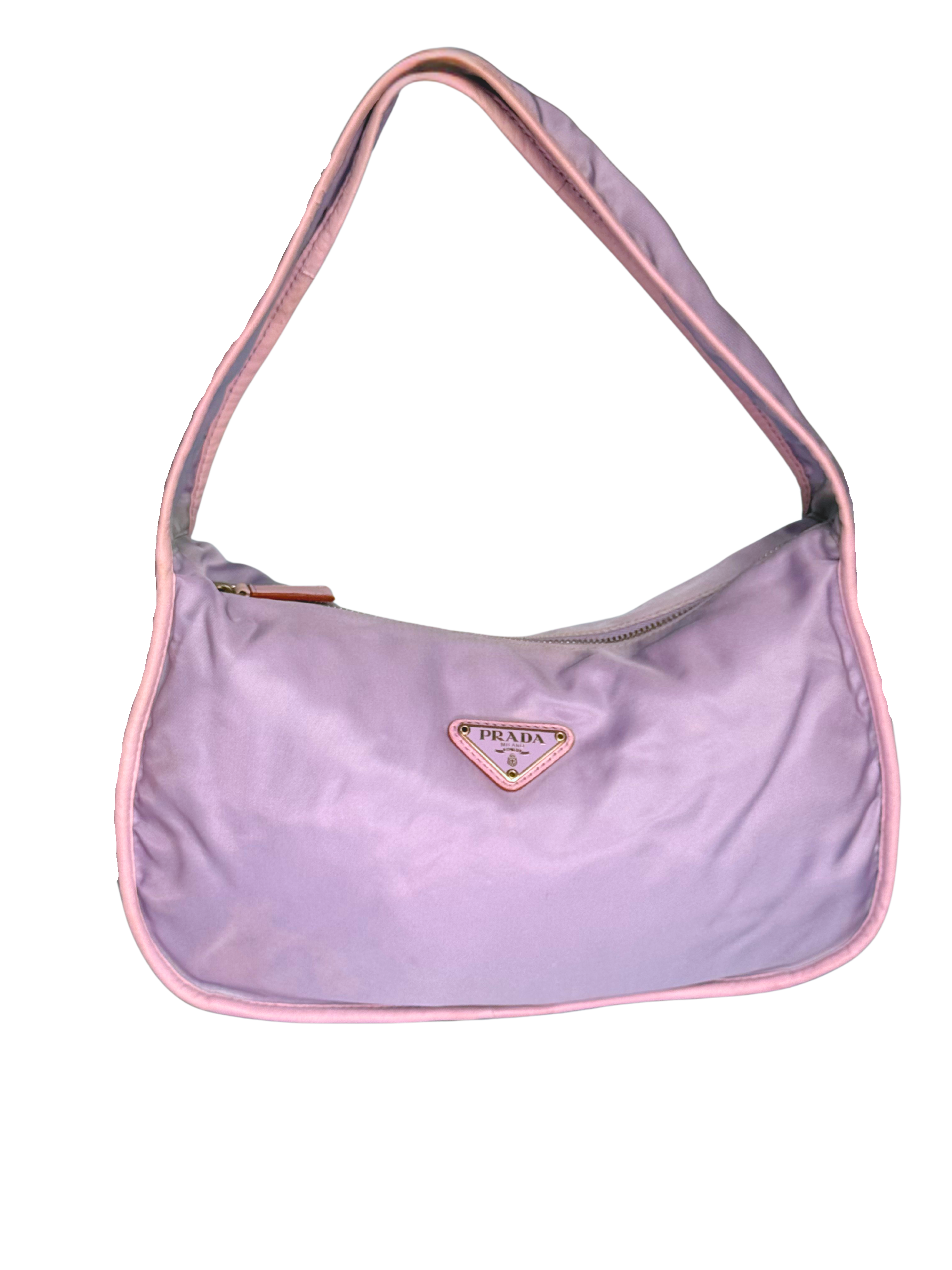 Prada re edition 2000 nylon shoulder bag in purple/pink