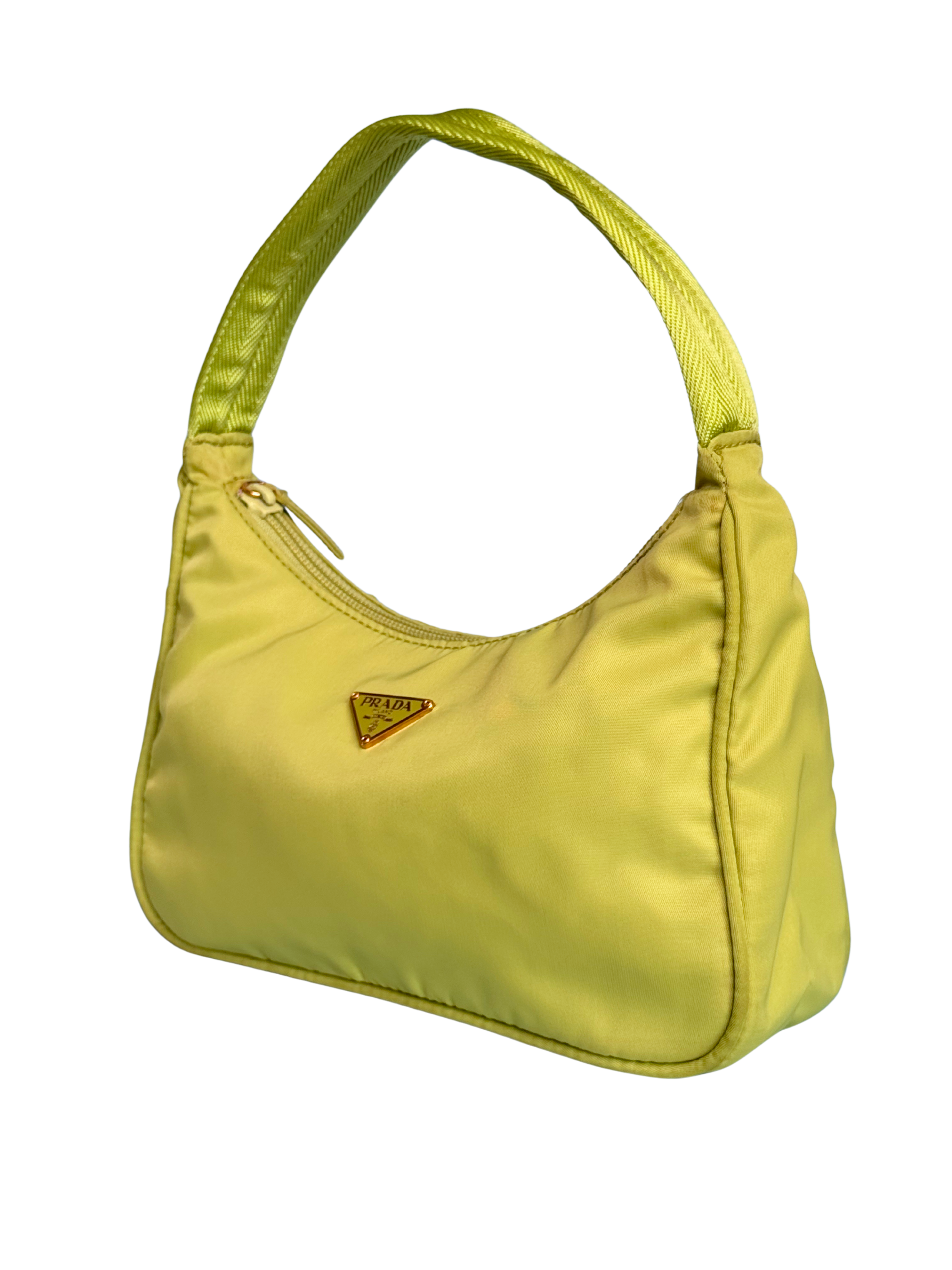 Prada Re-Edition 2000 Hobo Tessuto - Lime Green