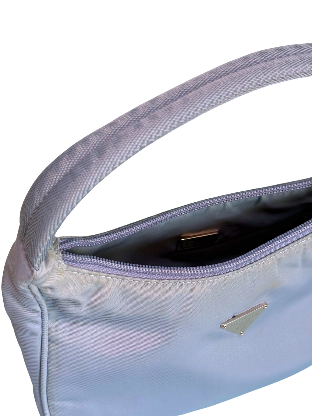 Prada Y2K nylon mini hobo bag - light blue/gray