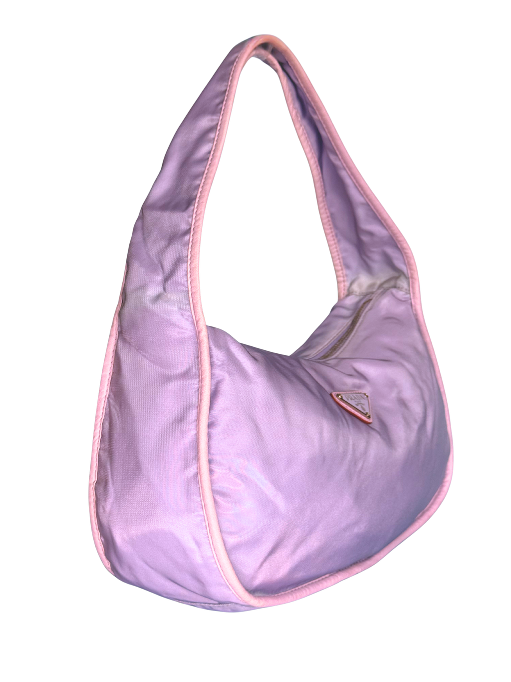 Prada re edition 2000 nylon shoulder bag in purple/pink